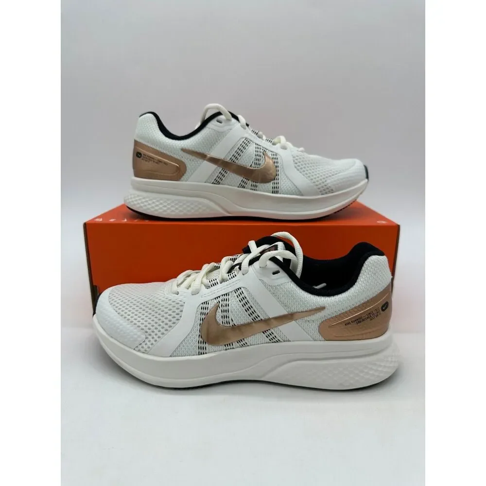 Nike Run Swift 2 Women's Size 6 White Copper Running Athletic Shoes CU3528 103
